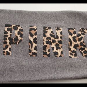 PINK grey sweatpants joggers